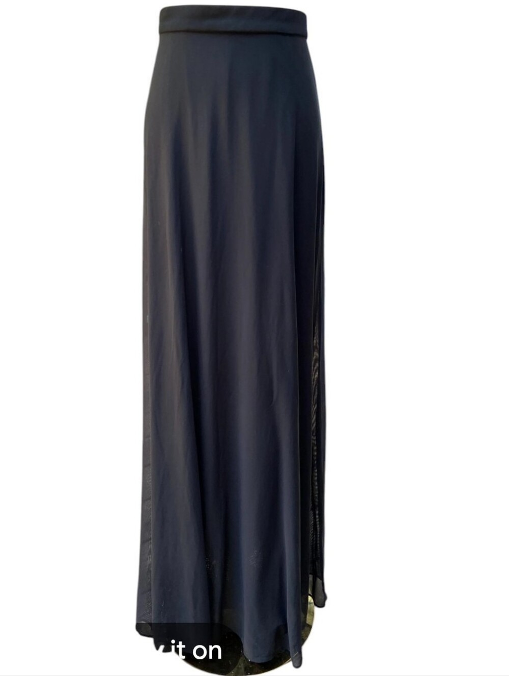 Blushe Impressions Black Maxi Formal Skirt - Flowing A-Line Silhouette